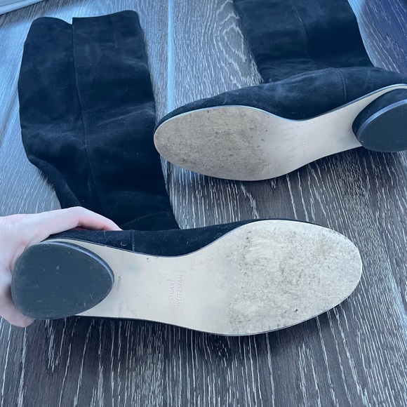 STUART WEITZMAN ELOISE BOOTS BLACK SZ 8.5 - Picture 5 of 5